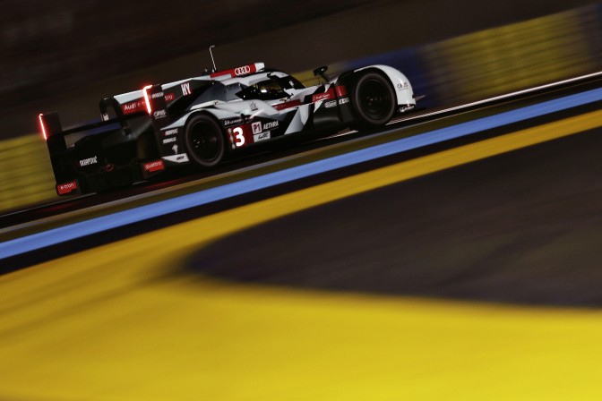 24Heures du Mans : LES 3 Audi seront bien au depart de l'edition 2014 1 Audi R18 E tron qualifs le Mans 2014 e1402668902376