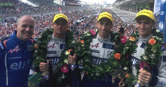 ALPINE DECROCHE LA SEPTIEME PLACE DES 24 HEURES DU MANS ET UN PODIUM EN LM P2 ! 2 Signatech Alpine le Mans 2014 finish (4)