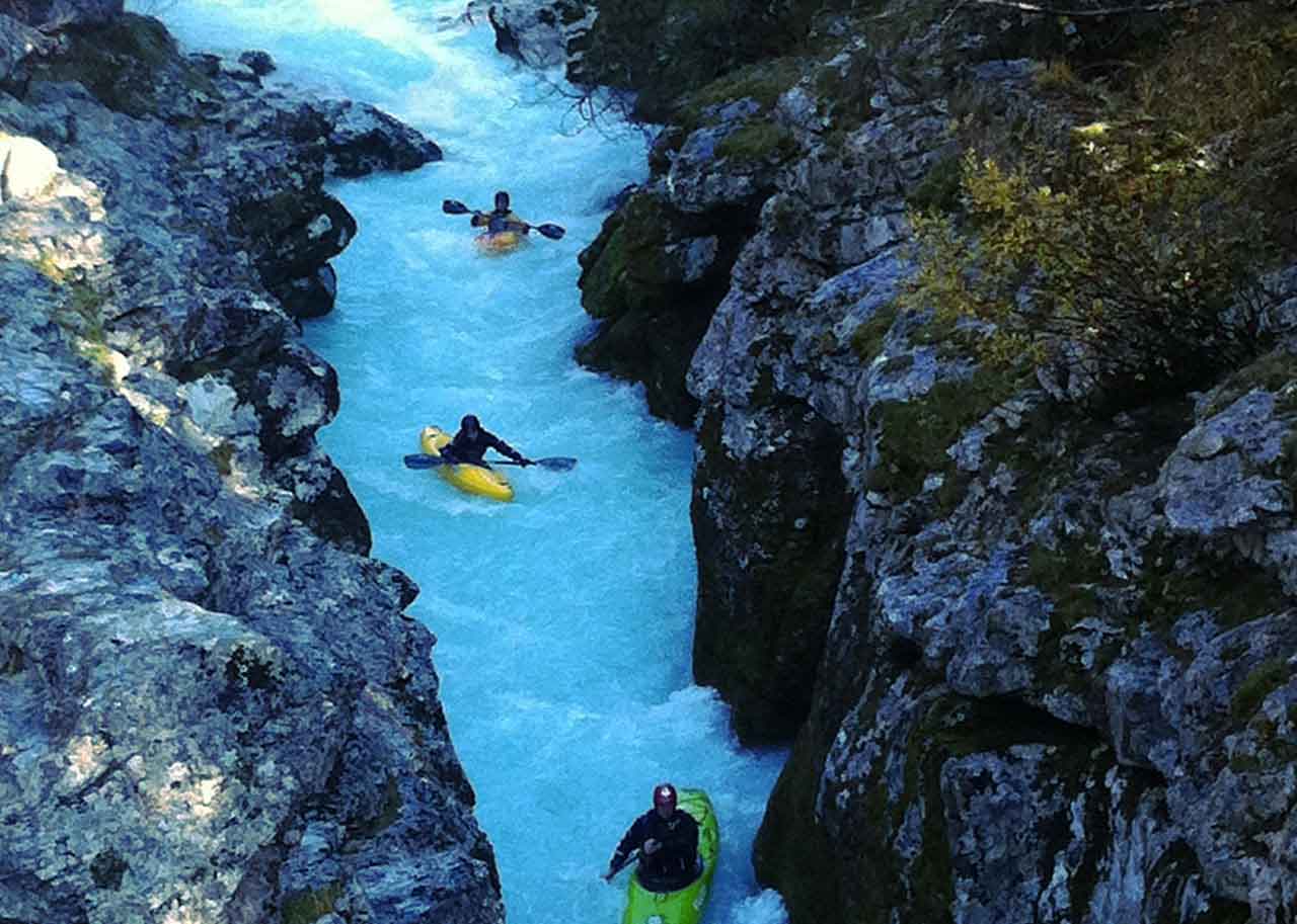 kayaking blue