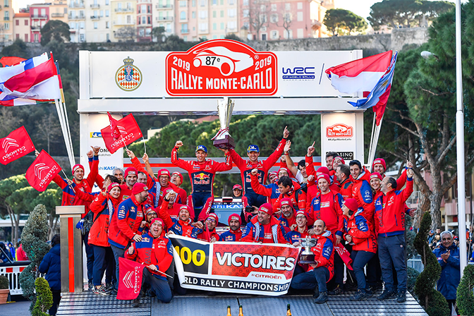 100éme VICTOIRE EN WRC POUR CITROEN 5 WRC Monte carlo 2019 derniere journee cov