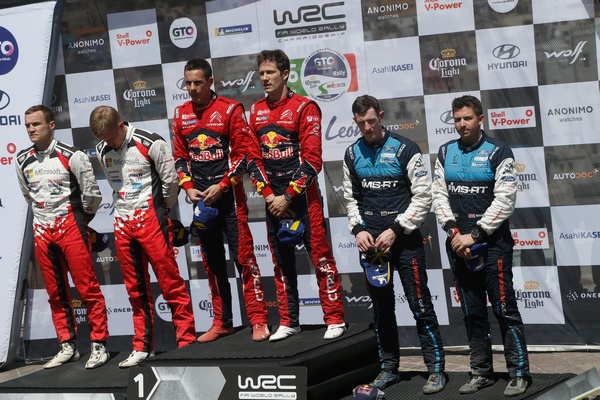 Rallye du Mexique podium 1