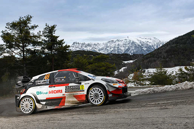 WRC MONTE-CARLO 2021 ET DE HUIT POUR SEBASTIEN OGIER 5 Voiture 69 Kalle Rovanpera Jonne Halttunen
