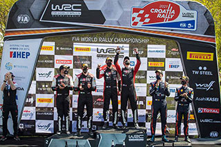 WRC CROATIE: FINISH INCROYABLE POUR UN DOUBLE TOYOTA 1 Cérémonie du podium