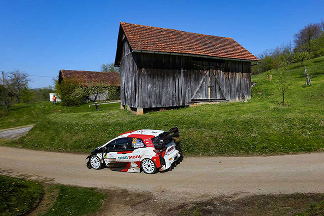 WRC RALLYE DE CROATIE NEUVILLE EN TETE AU SOIR DE L'ETAPE 1 4 (Elfyn-Evans,-Scott-Martin)