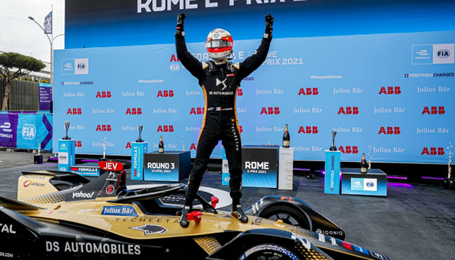 JEAN ERIC VERGNE S'IMPOSE A ROME AU VOLANT DE LA DS E-TENSE FE21 2 Jean Eric Vergne Rome