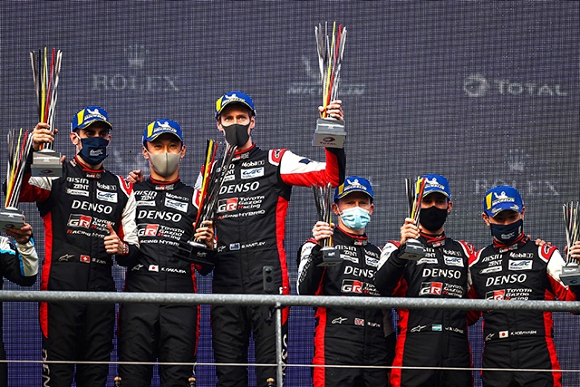 6HEURES DE SPA PREMIERE VICTOIRE POUR TOYOTA SOUS L'ERE HYPERCAR 2 Podium-Spa-2021