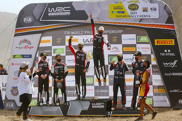 SEBASTIEN OGIER/JULIEN INGRASSIA REMPORTENT LE MYTHIQUE SAFARI RALLY 2 Safari Rally Cérémonie-sur-le-podium