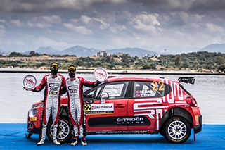 CITROEN RACING RALLYE DE SARDAIGNE DIFFICILE POUR L'EQUIPAGE OSTBERG/ERIKSEN EN WRC2 1 Citroen Racing MADS-podium