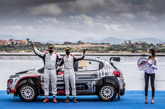 CITROEN RACING RALLYE DE SARDAIGNE DIFFICILE POUR L'EQUIPAGE OSTBERG/ERIKSEN EN WRC2 3 Citroen Racing Podium-Yoan-Rossel