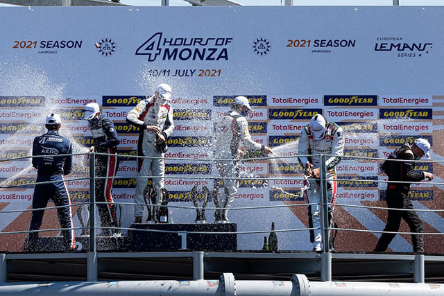 4 HEURES DE MONZA PREMIERE VICTOIRE POUR PANIS RACING! 2 ELMS-MOnza-Panis-Racing-podium-