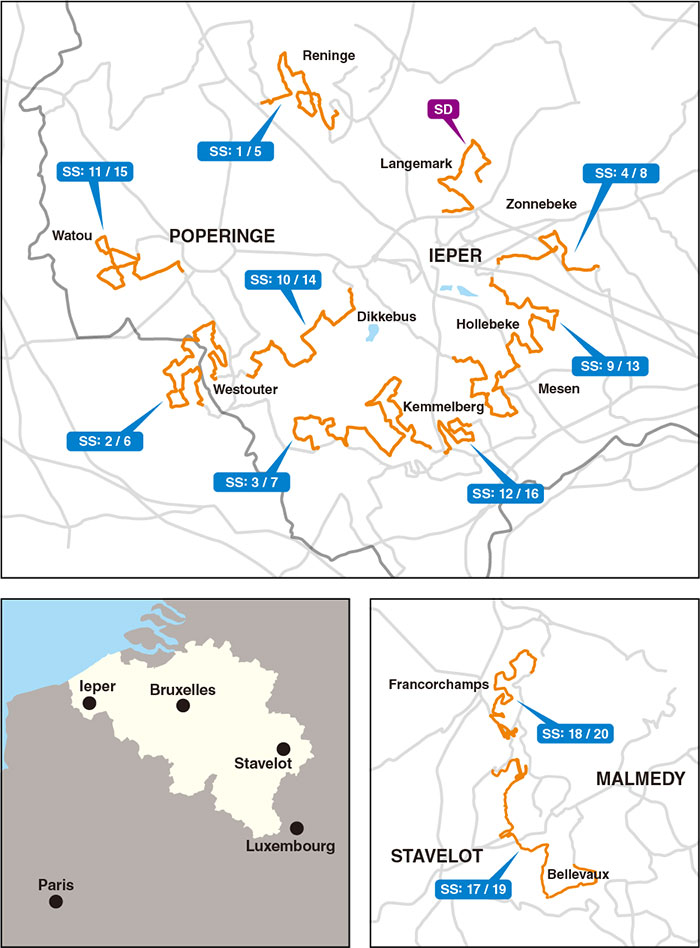 WRC UN NOUVEAU DEFI POUR TOYOTA GAZOO RACING SUR DES ROUTES EXIGEANTES 4 carte rallye