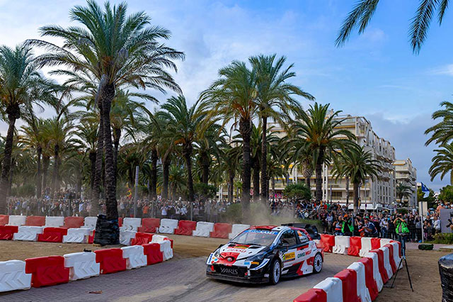 WRC RALLYE D'ESPAGNE THIERRY NEUVILLE CREUSE L'ECART SUR LES DEUX TOYOTA 4 Voiture-69-(Kalle-Rovanperä,-Jonne-Halttunen)