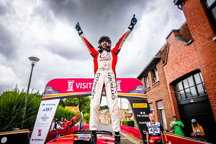 Stéphane Lefebvre vainqueur en WRC2 au volant de la C3