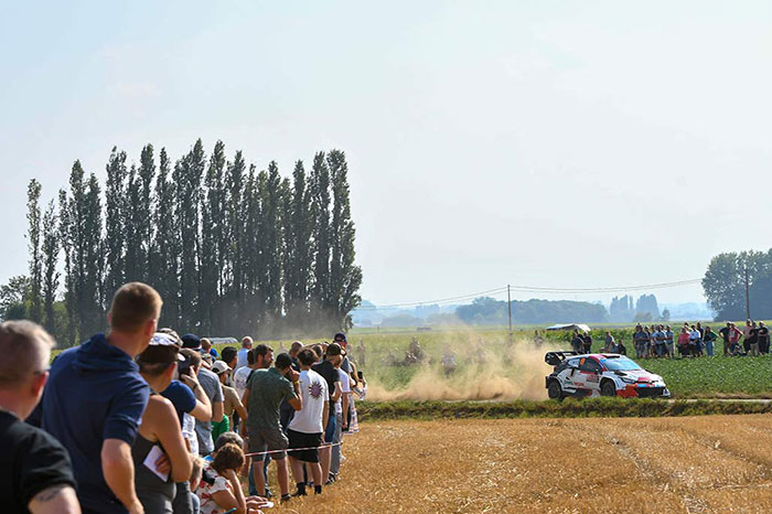 THIERRY NEUVILLE PREND LA TETE DU RALLYE D'YPRES AU SOIR DE LA PREMIERE JOURNEE 3 Voiture-69-(Kalle-Rovanperä,-Jonne-Halttunen)
