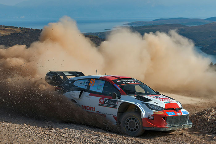ACROPLOLIS RALLY JOUR 2 :LOEB EN TETE DEVANT LOUBET 1 Acropolis Rally Voiture-69-(Kalle-Rovanperä,-Jonne-Halttunen)