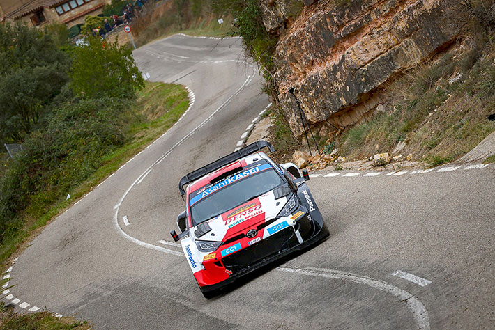 OGIER (TOYOTA) VIRE EN TETE DE LA PREMIERE JOURNEE EN ESPAGNE 3 Rallye d'Espagne Voiture-33-(Elfyn-Evans,-Scott-Martin)