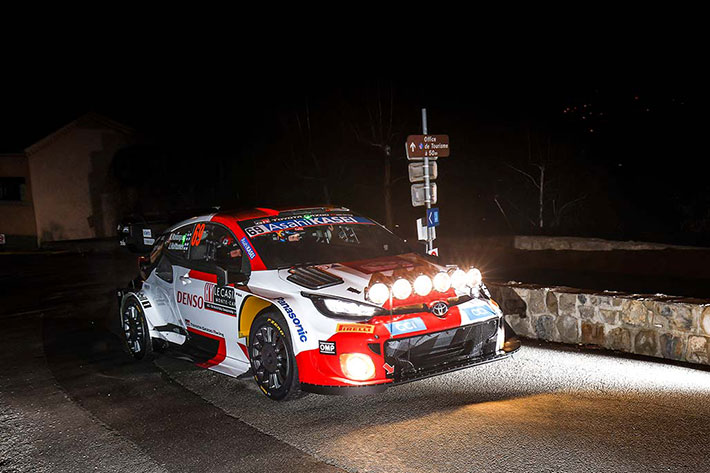 RALLYE MONTE-CARLO 2023 SEBASTIEN OGIER DEMARRE FORT D'ENTREE 2 Rallye Monte-Carlo 2023Voiture-69-(Kalle-Rovanperä,-Jonne-Halttunen)