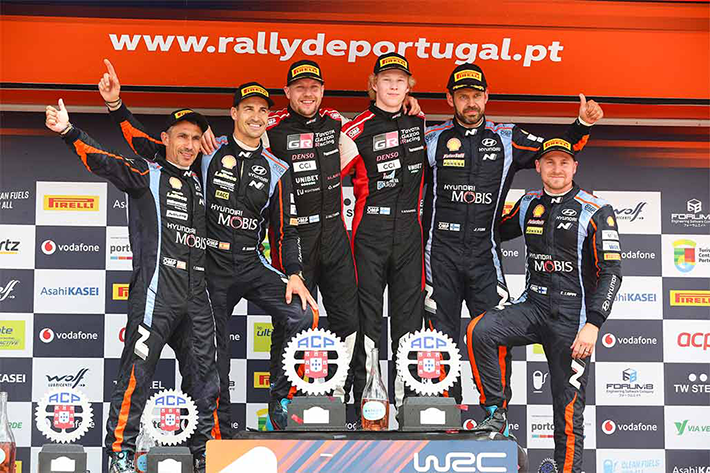 COUP DOUBLE AU RALLYE DU PORTUGAL POUR KALLE ROVANPERA 1 Cérémonie du podium