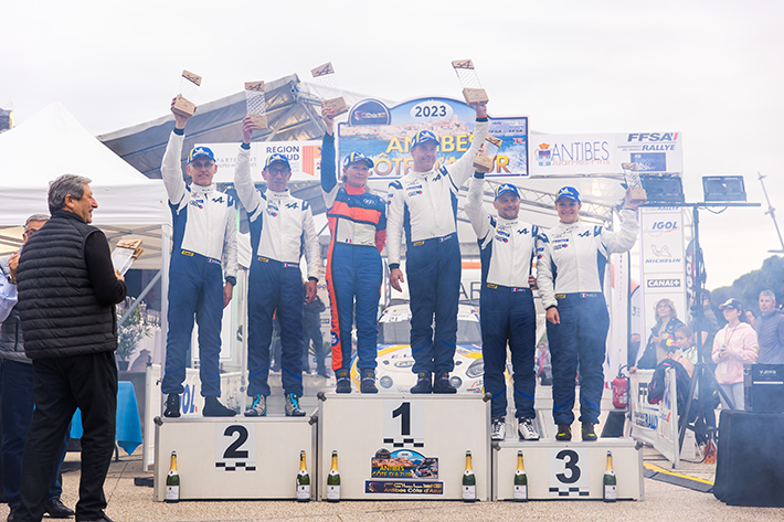 TROPHÉE ALPINE ELF RALLYE VICTOIRE DE PIERRE ROCHÉ A ANTIBES 3 Podium Antibes