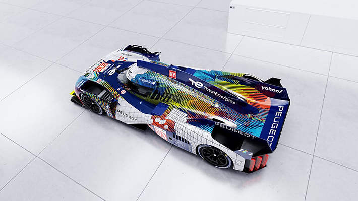 PEUGEOT RETROUVE LES 24 H DU MANS 12 ANS APRES SA DERNIERE PARTICIPATION 3 art car Demsky (2)