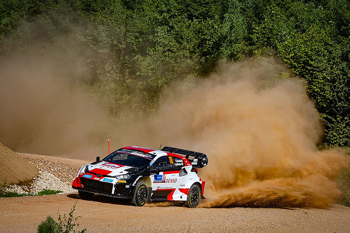 RALLYE D'ESTONIE 2023 ELFYN EVANS LEADER APRES LA PREMIERE JOURNEE 3 Voiture 18 (Takamoto Katsuta, Aaron Johnston)