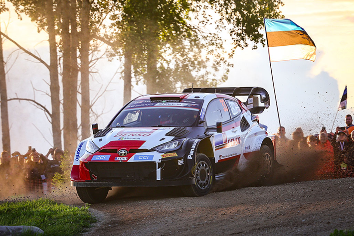 RALLYE D'ESTONIE 2023 ELFYN EVANS LEADER APRES LA PREMIERE JOURNEE 1 rallye d'Esttonie 2023 Voiture 33 (Elfyn Evans, Scott Martin)