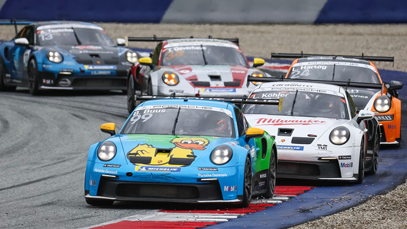 PORSCHE CARRERA CUP LARRY TEN VOORDE S'IMPOSE EN AUTRICHE 2 Porsche-Junior Bastian Buus (DK), Allied-Racing,