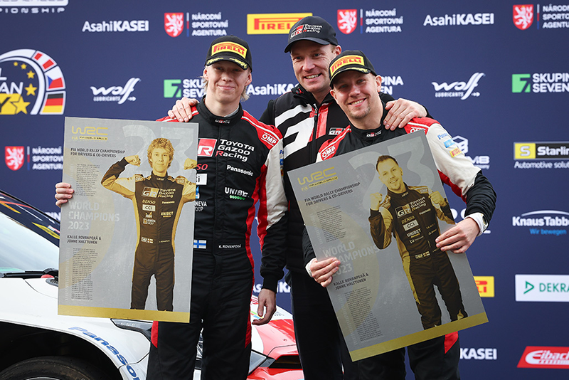 THIERRY NEUVILLE REMPORTE LE RALLYE D'EUROPE CENTRALE , ROVANPERA CHAMPION DU MONDE 5 Kalle Rovanperä, Jari-Matti Latvala, Jonne Halttunen