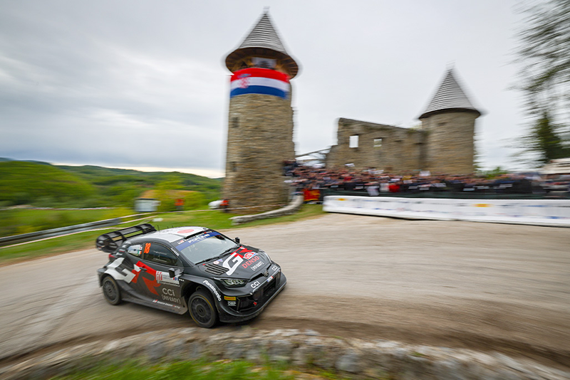 WRC CROATIE BATAILLE SERREE ENTRE NEUVILLE, EVANS ET OGIER 3 Voiture 18 Takamoto Katsuta Aaron Johnston 1