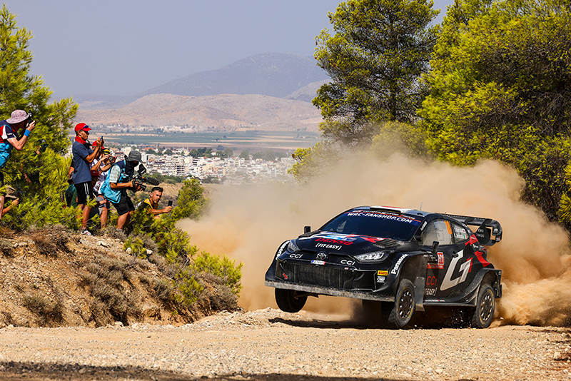 Rallye de l'Acropole Neuville prend le lead Ogier troisième 2 Voiture 18 (Takamoto Katsuta, Aaron Johnston