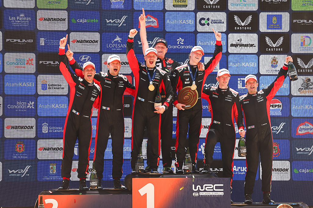 Rallye des Canaries : Rovanperä intouchable, Toyota règne en maître 1 Cérémonie du podium