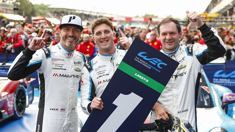 Ferrari triomphe à Imola devant BMW, Peugeot dans le top 10 malgré les péripéties, Alpine sur le podium 3 Ryan Hardwick (USA), Riccardo Pera (ITA), Richard Lietz (AUT), Manthey 1st Phorm (#92)