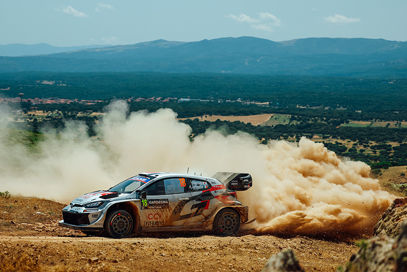 Rallye de Sardaigne : S. Ogier leader devant A.Fourmaux au soir de la première journée 3 Voiture 18 (Takamoto Katsuta, Aaron Johnston)