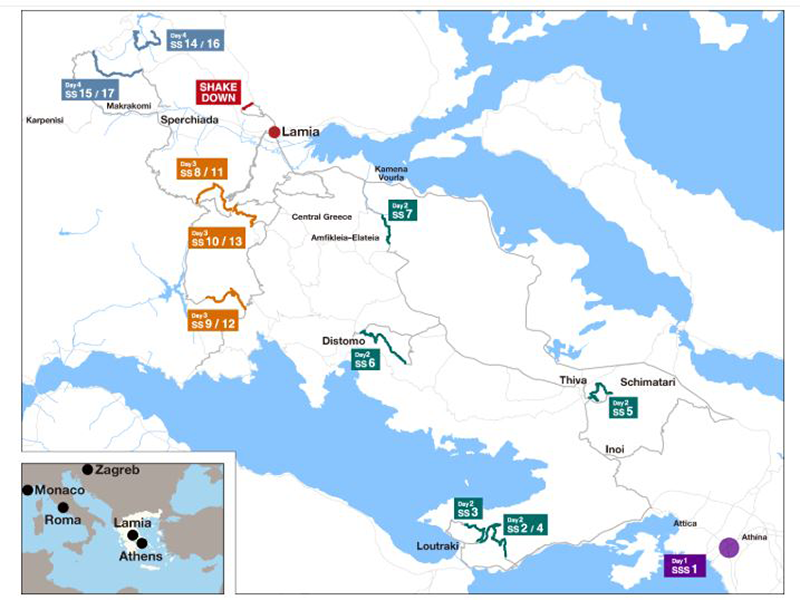 L'Odyssée Hellénique : Toyota GAZOO Racing sur les Pistes du Rallye de l'Acropole 1 carte Acropole Rally