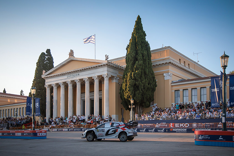 Rallye de Grèce : Ogier et Tänak Co-Leaders après la première spéciale. 1 Voiture 17 (Sébastien Ogier, Vincent Landais)