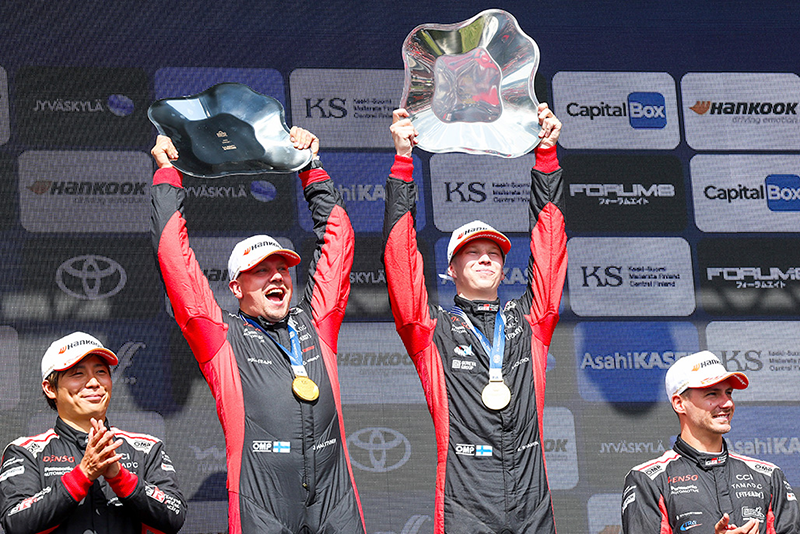 Le GR Yaris Rally1 de Kalle Rovanperä Mène un Top 5 pour Toyota au Rallye de Finlande. 1 WRC Rallye de Finlande 2025 Jonne Halttunen, Kalle Rovanperä