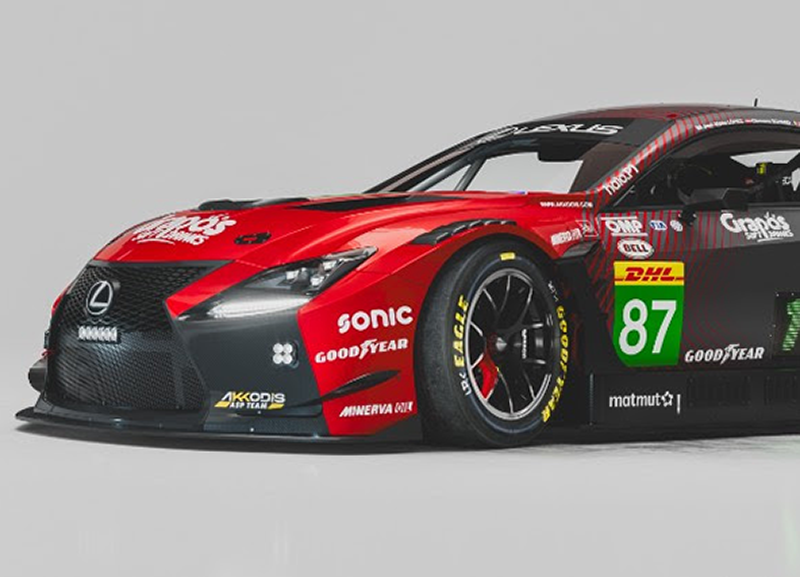 Lexus RC F LMGT3 2026 face avant – AKKODIS ASP – WEC Lexus RC F LMGT 3
