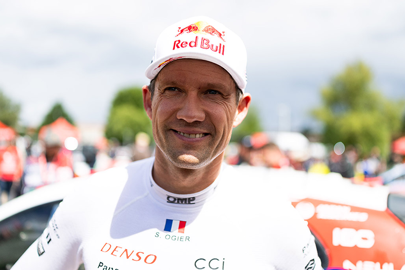 Portrait rapproché de Sébastien Ogier Sébastien Ogier