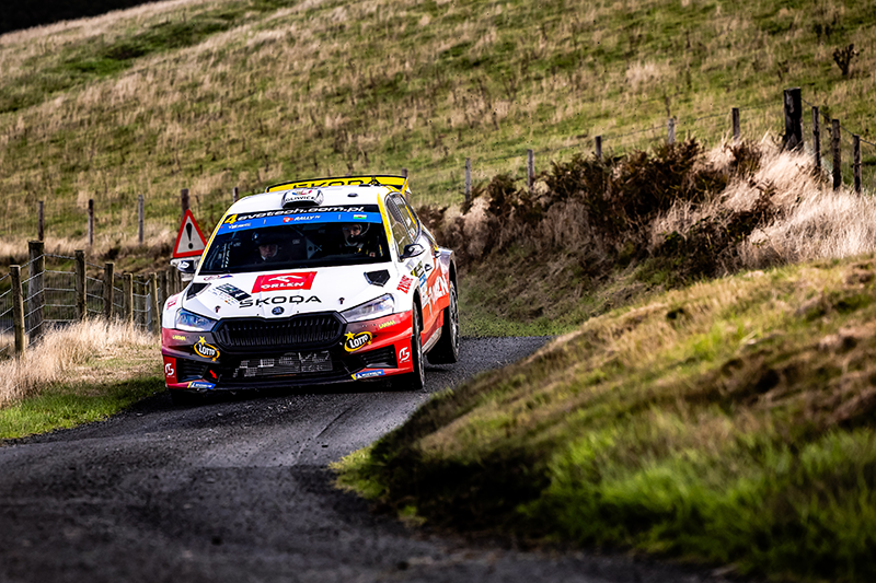 Jakub MATULKA dans une spéciale du Pays de Galle Jakub MATULKA lors du Championnat d'Europe des Rallyes FIA à Ceredigion, Aberystwyth, le 5 septembre 2026